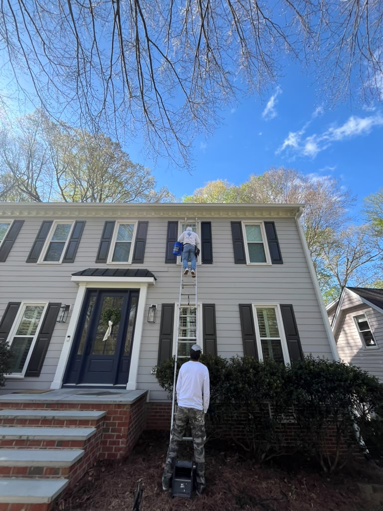 Exterior house painting project by Joel Precision Painting